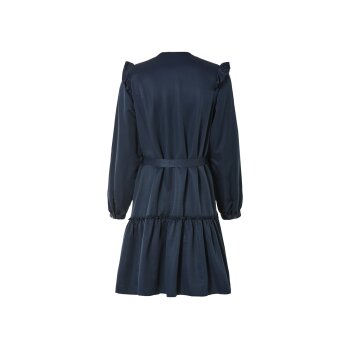 esmara® Damen Blusenkleid mit Bindegürtel in der Taille (Marine, 36) - B-Ware neuwertig