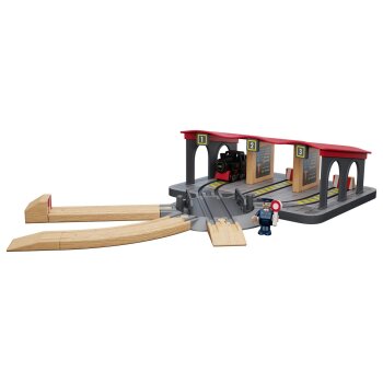 PLAYTIVE Lokschuppen \ Bahnhof \ Weichenhäuschen \...