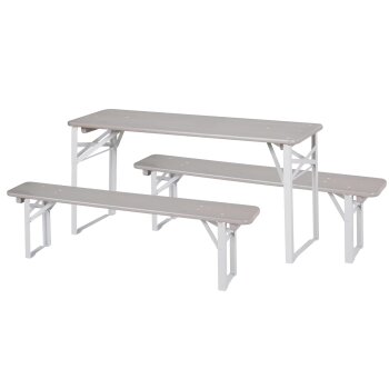 roba 3-teilige Outdoor Kinderparty-Garnitur, grau lasiert...