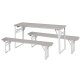 roba 3-teilige Outdoor Kinderparty-Garnitur, grau lasiert - B-Ware Transportschaden Kosmetisch