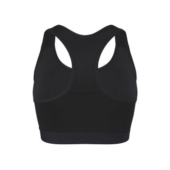 CRIVIT Damen Sportbustier, Medium-Level, herausnehmbare Pads (schwarz, L(44/46)) - B-Ware neuwertig