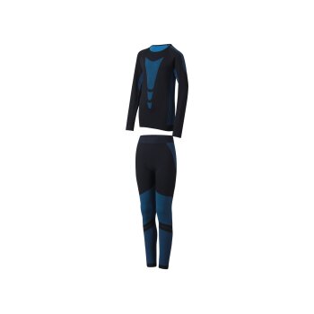 CRIVIT Kinder Jungen Seamless-Funktionsunterwäsche, 2-teilig, warm (schwarz, 158/164) - B-Ware neuwertig