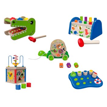Playtive Holz Motorikspiele - B-Ware