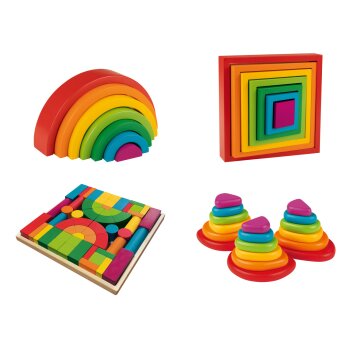 Playtive Regenbogen-Holzspielzeug, nach MONTESSORI-ART -...