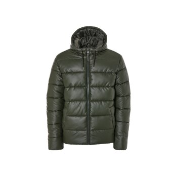 LIVERGY® Herren Steppjacke, Kapuze mit Kordelzug (khaki, L(52/54)) - B-Ware neuwertig
