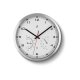 AURIOL® Aluminium Funkwanduhr mit Thermometer und Hygrometer (silber/weiß) - B-Ware sehr gut