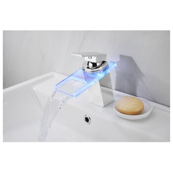 LIVARNO home LED-Waschtischarmatur, mit...
