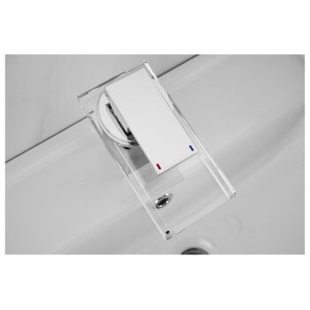 LIVARNO home LED-Waschtischarmatur, mit Wasserfall-Auslauf - B-Ware Transportschaden Kosmetisch