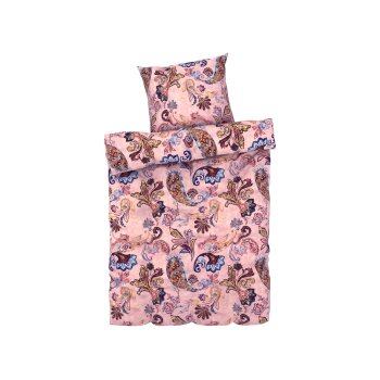 LIVARNO home Mikrofaser-Satin-Bettwäsche, 135 x 200 cm (Rosa) - B-Ware neuwertig