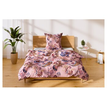 LIVARNO home Mikrofaser-Satin-Bettwäsche, 135 x 200 cm (Rosa) - B-Ware neuwertig