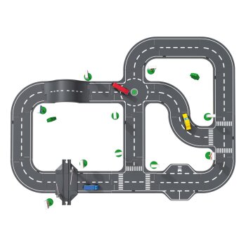 Playtive Straßen-Set »Stadt / Rennstrecke«, aus Echtholz - B-Ware