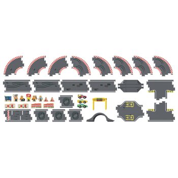 Playtive Straßen-Set »Stadt / Rennstrecke«, aus Echtholz - B-Ware
