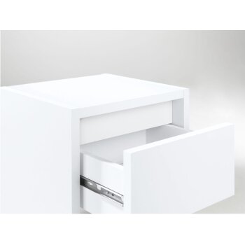 LIVARNO home Bad-Seitenschrank, »Oslo«, mit Wäschekorb, weiß - B-Ware neuwertig