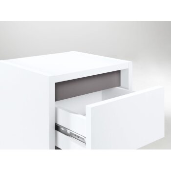 LIVARNO home Bad-Seitenschrank, »Oslo«, mit Wäschekorb, weiß - B-Ware neuwertig