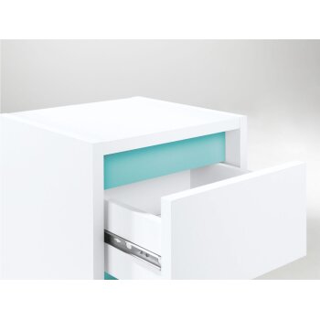 LIVARNO home Bad-Seitenschrank, »Oslo«, mit Wäschekorb, weiß - B-Ware neuwertig