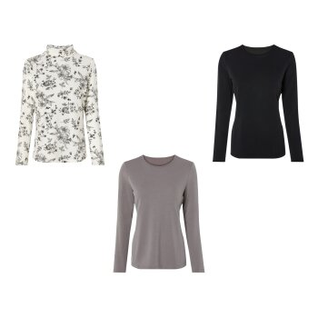 esmara® Damen Thermo-Langarmshirt, tailliert...