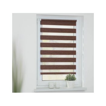 Lichtblick Duo Rollo Klemmfix, ohne Bohren, meliert (Dunkelbraun, 70 x 150 cm) - B-Ware sehr gut