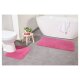 LIVARNO home Badezimmergarnitur-Set, 2-teilig (Teppich/ mit WC-Ausschnitt, pink) - B-Ware neuwertig