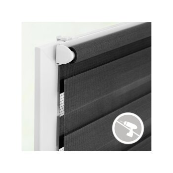 Lichtblick Duo Rollo Klemmfix, ohne Bohren, ab 45 x 150 cm (Anthrazit, 55x150 cm) - B-Ware sehr gut