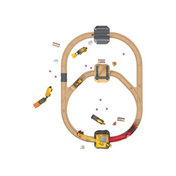 Playtive Eisenbahn-Set Baustelle \ Eisenbahn-Set Freizeitpark, für viele kreative Aufbauvarianten - B-Ware