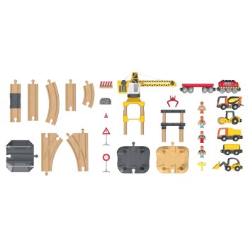 Playtive Eisenbahn-Set Baustelle \ Eisenbahn-Set Freizeitpark, für viele kreative Aufbauvarianten - B-Ware