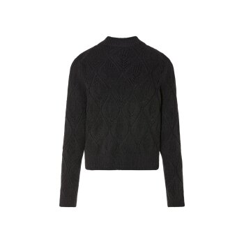 esmara® Damen Grobstick-Pullover mit Stehkragen (schwarz, S(36/38)) - B-Ware neuwertig