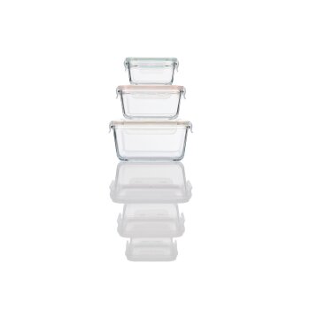 ERNESTO® Glas-Frischhaltedosen, 3-teilig (Quadratisch) - B-Ware sonstiges