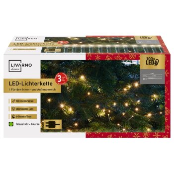 LIVARNO home LED-Lichterkette, 12 m (warmweiß) - B-Ware sehr gut