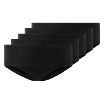 esmara® Damen Hipster, 5 Stück, hoher Baumwollanteil (schwarz, M(40/42)) - B-Ware neuwertig
