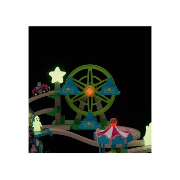 Playtive Eisenbahn-Set Baustelle \ Eisenbahn-Set Freizeitpark, für viele kreative Aufbauvarianten (Holzeisenbahn Freizeitpark) - B-Ware sehr gut