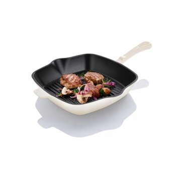 LIVARNO home Gusseisen-Grillpfanne, mit beidseitigem Ausgießer (beige) - B-Ware Transportschaden Kosmetisch