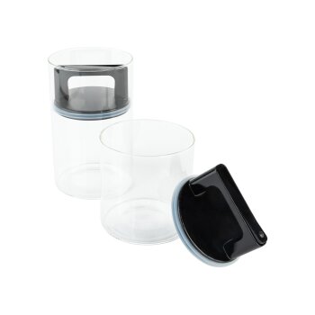 LIVARNO HOME Vorratsgläser mit luftdichten Deckeln, 2er-Set (Transparent) - B-Ware neuwertig