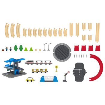 PLAYTIVE Eisenbahn-Set City-Express \ Dinoland, für viele kreative Aufbauvarianten (City-Express Bahn) - B-Ware sehr gut