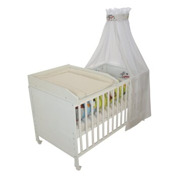 roba Vichy beige Wickelplatte inkl. Wickelauflage, weiß - B-Ware sehr gut