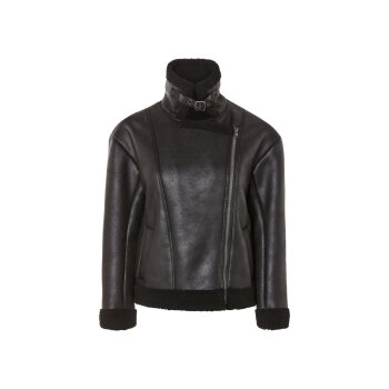 esmara® Damen Bikerjacke, gefüttert mit warmem Lammfellimitat - B-Ware