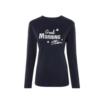 esmara® Damen Pyjama, hoher Baumwollanteil (navy, M(40/42)) - B-Ware neuwertig