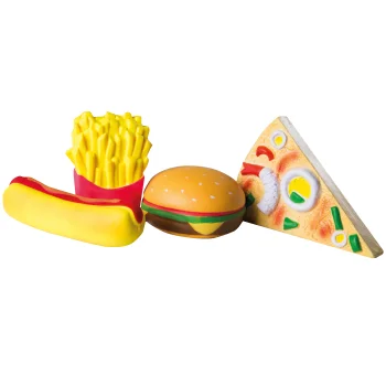 roba 4er-Set Squishies Fast Food, Antistress Spielzeug - B-Ware sehr gut