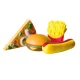 roba 4er-Set Squishies Fast Food, Antistress Spielzeug - B-Ware sehr gut