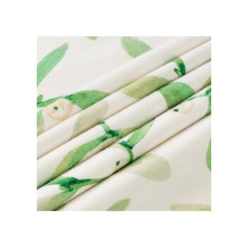 LIVARNO home Feinbiber-Bettwäsche, 220 x 200 cm, 70 x 80 cm, Blätter - B-Ware neuwertig