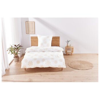 LIVARNO home Feinbiber-Bettwäsche, 135 x 200 cm (Schneeflocke) - B-Ware neuwertig