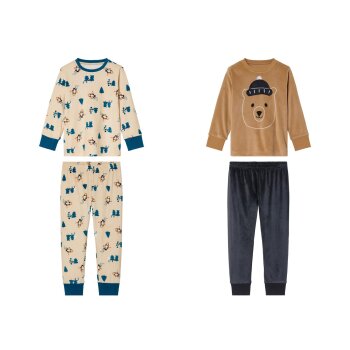 lupilu® Kleinkinder Plüschpyjama mit elastischen...