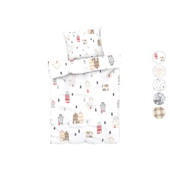 LIVARNO home Feinbiber-Bettwäsche, 135 x 200 cm -...