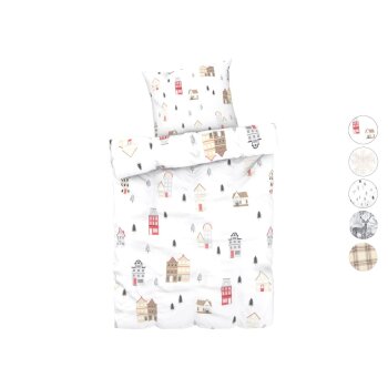 LIVARNO home Feinbiber-Bettwäsche, 135 x 200 cm -...