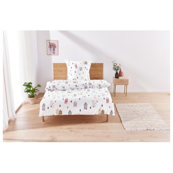 LIVARNO home Feinbiber-Bettwäsche, 135 x 200 cm -...