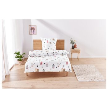 LIVARNO home Feinbiber-Bettwäsche, 135 x 200 cm -...