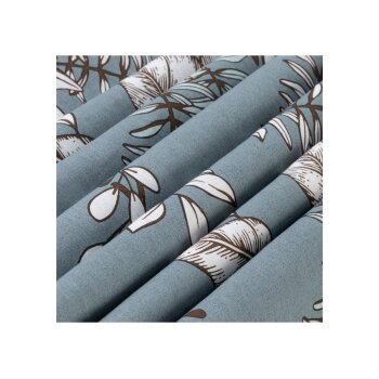 LIVARNO home Renforce-Bettwäsche, 220 x 200 cm, Blumen/blau - B-Ware neuwertig