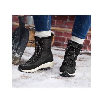 esmara® Damen Schnürstiefel, profilierte Laufsohle (schwarz, 37) - B-Ware neuwertig