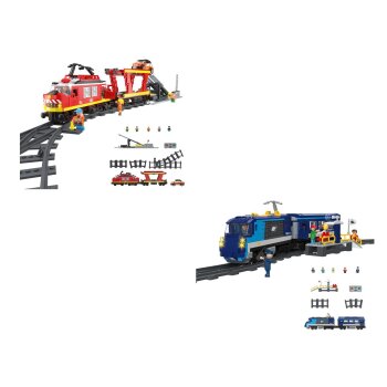 Playtive Clippys Güterzug / Passagierzug, vor- und...