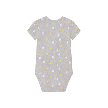 lupilu® Baby Bodies, 5 Stück, kurzarm, aus reiner Bio-Baumwolle (grau/gelb/mint, 74/80) - B-Ware neuwertig