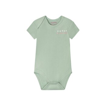 lupilu® Baby Bodies, 5 Stück, kurzarm, aus reiner Bio-Baumwolle (grau/gelb/mint, 74/80) - B-Ware neuwertig